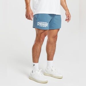 Gymshark Men's Blue Athletic Running Shorts